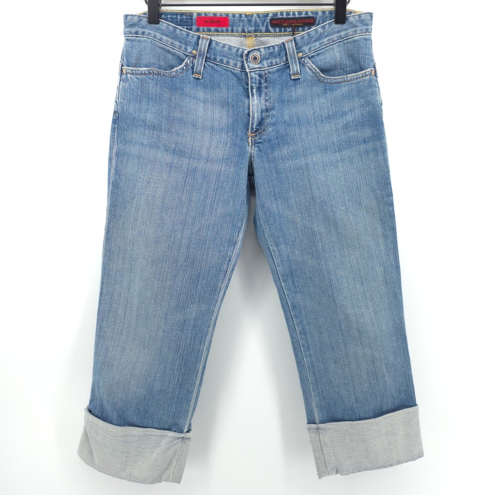 AG Adriano Goldschmied Womens Jeans The Shorty 28R Blue Cropped Capri Denim